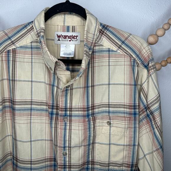 Vintage Wrangler Plaid Long Sleeve Button Down - Picture 1 of 3